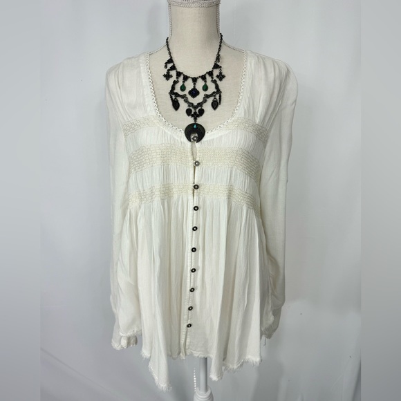 Free People Blue Bird Boho Blouse - Picture 3 of 16